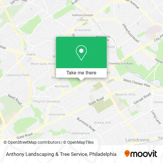 Anthony Landscaping & Tree Service map