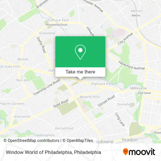 Window World of Philadelphia map