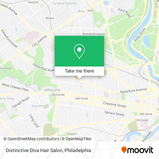 Mapa de Distinctive Diva Hair Salon