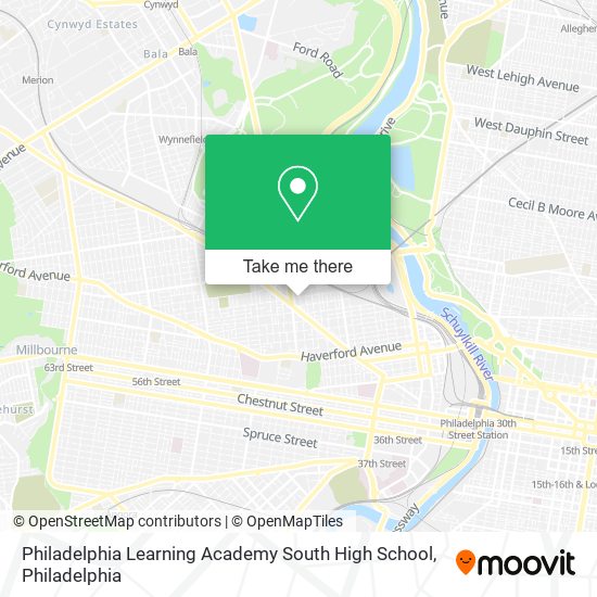 Mapa de Philadelphia Learning Academy South High School