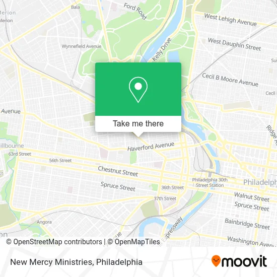 New Mercy Ministries map