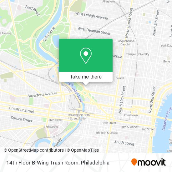 Mapa de 14th Floor B-Wing Trash Room