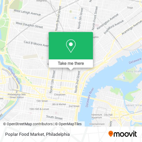Mapa de Poplar Food Market