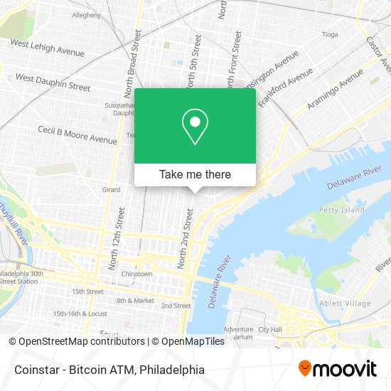 Mapa de Coinstar - Bitcoin ATM