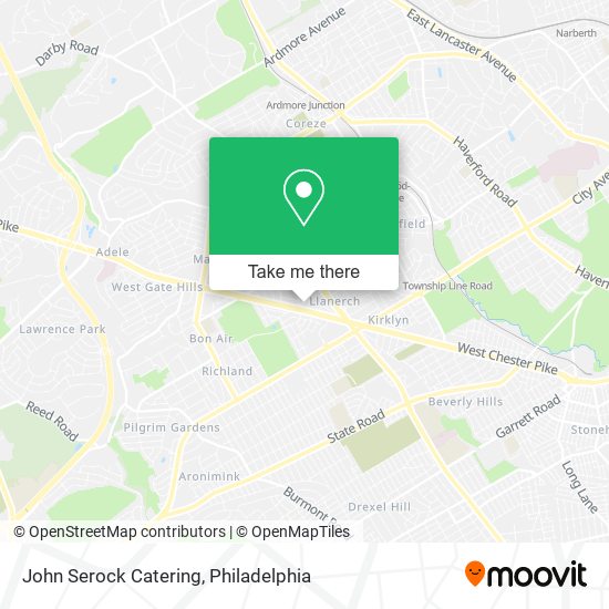 John Serock Catering map