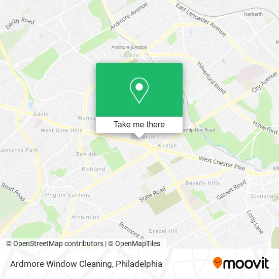 Ardmore Window Cleaning map