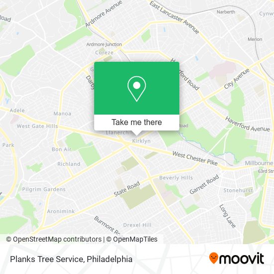 Planks Tree Service map