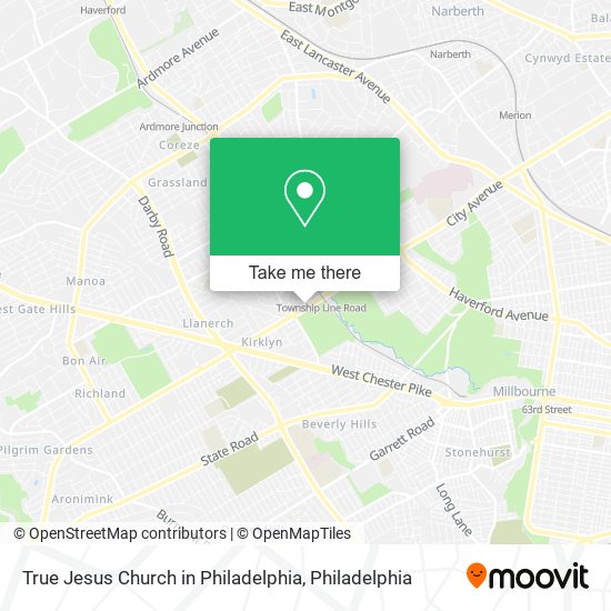 Mapa de True Jesus Church in Philadelphia