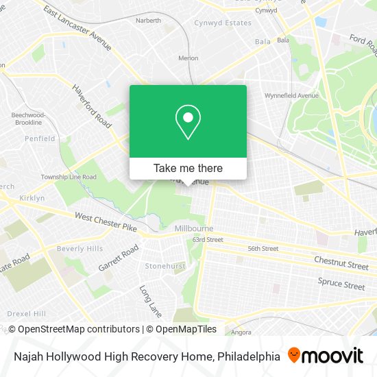 Mapa de Najah Hollywood High Recovery Home