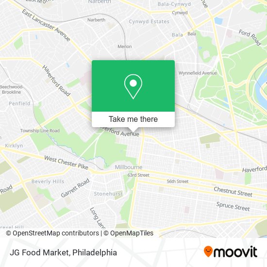 Mapa de JG Food Market