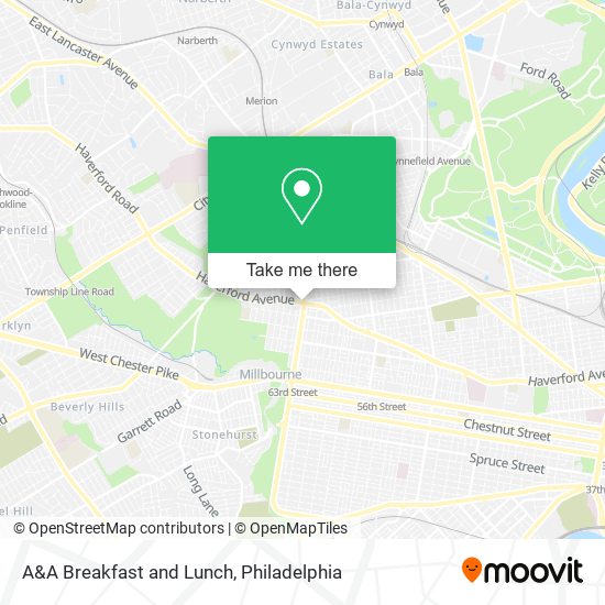 Mapa de A&A Breakfast and Lunch