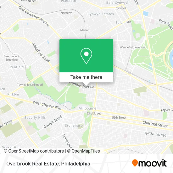 Overbrook Real Estate map