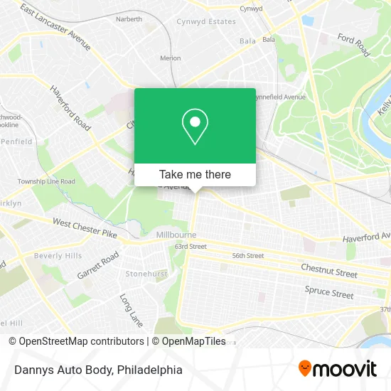 Dannys Auto Body map