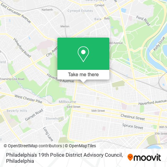 Philadelphia's 19th Police District Advisory Council map