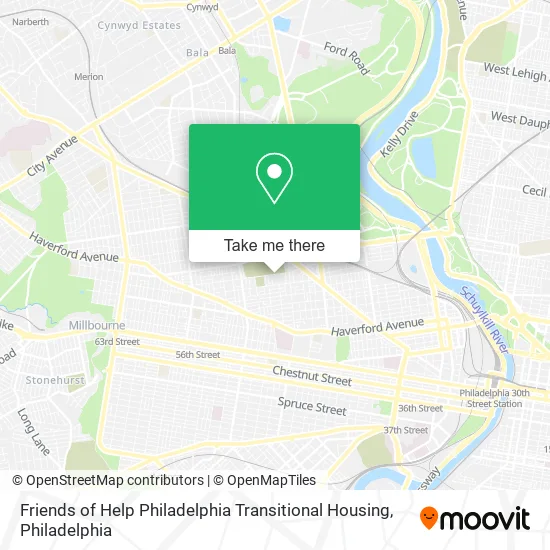 Friends of Help Philadelphia Transitional Housing map