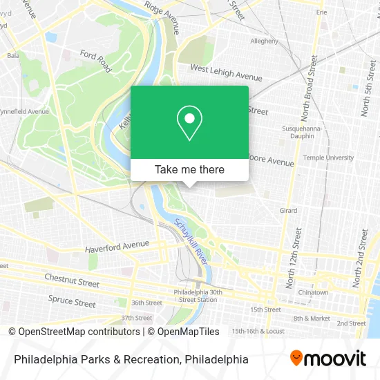 Philadelphia Parks & Recreation map