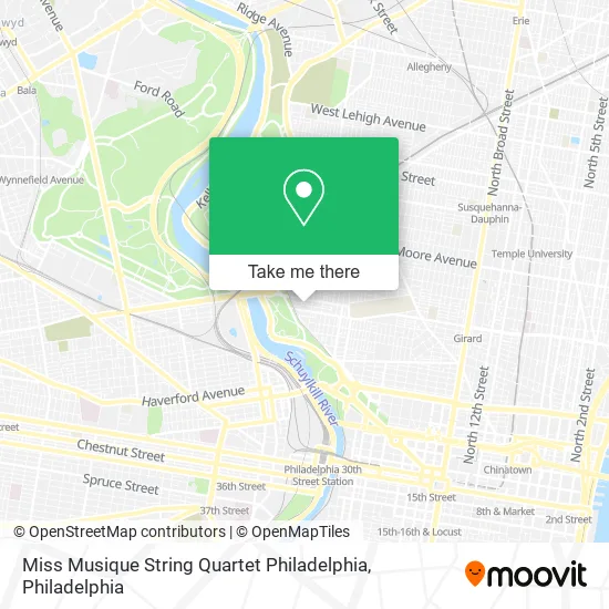 Miss Musique String Quartet Philadelphia map