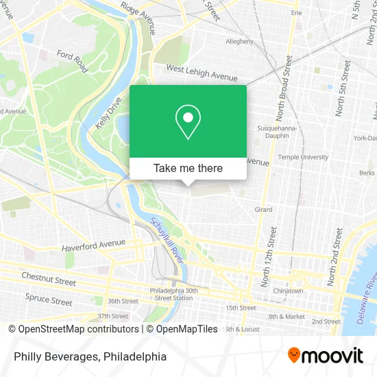 Philly Beverages map