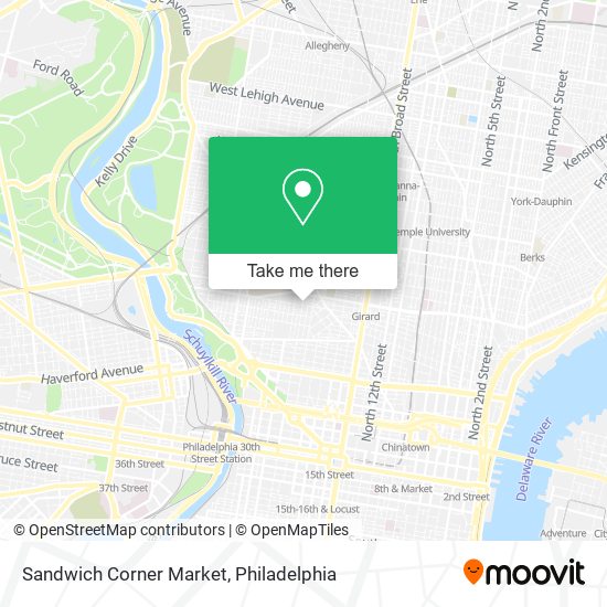 Sandwich Corner Market map