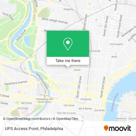 UPS Access Point map