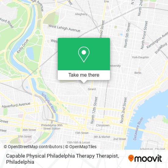 Capable Physical Philadelphia Therapy Therapist map