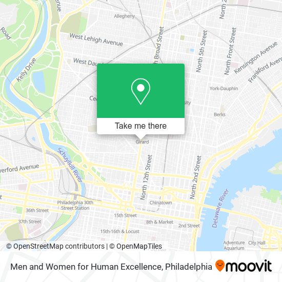 Men and Women for Human Excellence map