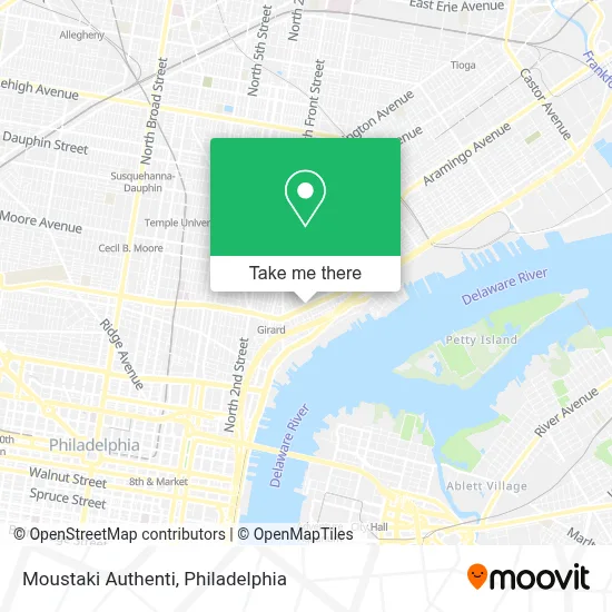 Moustaki Authenti map