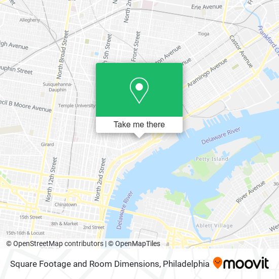 Square Footage and Room Dimensions map