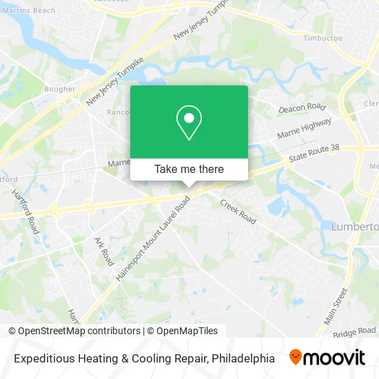 Expeditious Heating & Cooling Repair map