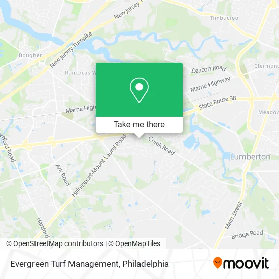 Evergreen Turf Management map