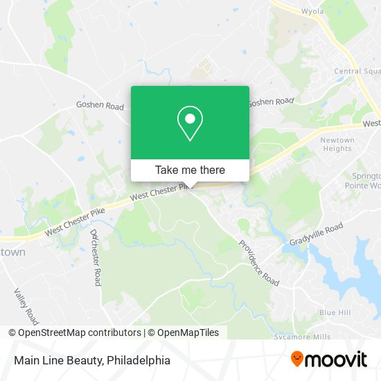 Main Line Beauty map
