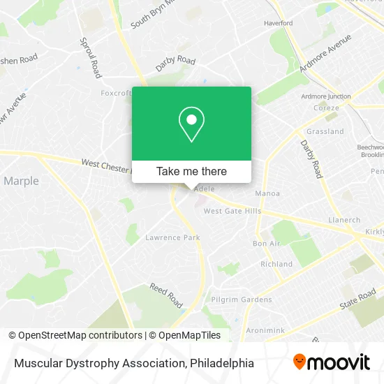 Muscular Dystrophy Association map
