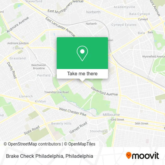 Brake Check Philadelphia map