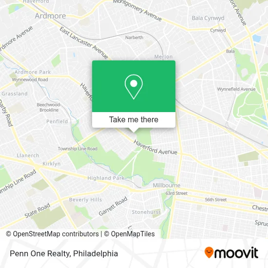 Penn One Realty map