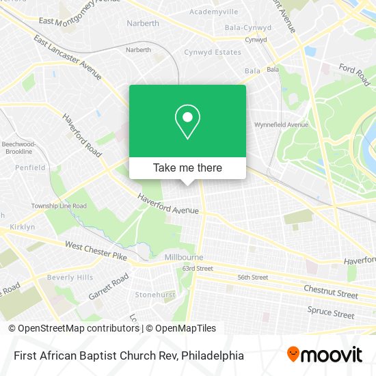 Mapa de First African Baptist Church Rev