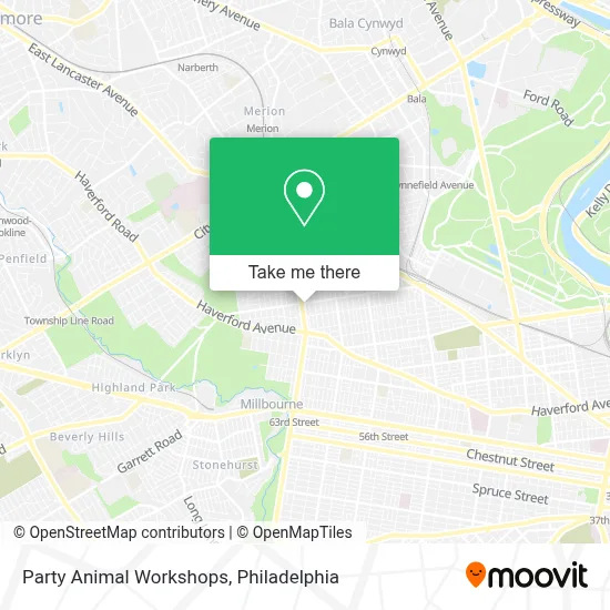 Party Animal Workshops map