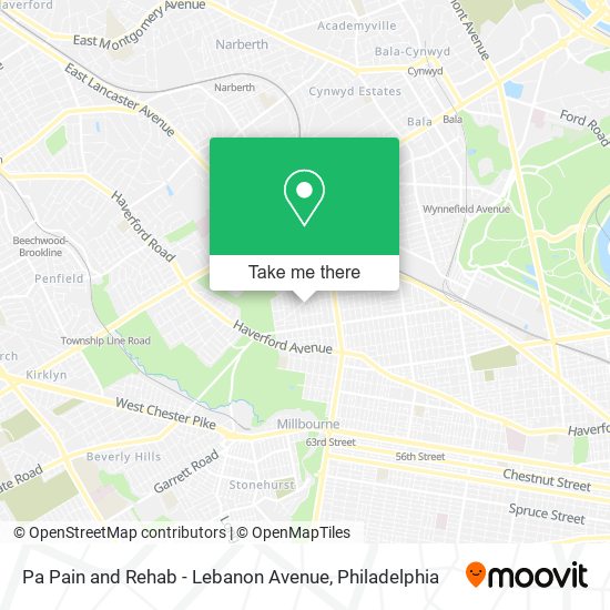 Pa Pain and Rehab - Lebanon Avenue map