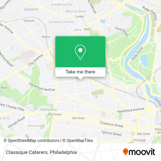 Classique Caterers map