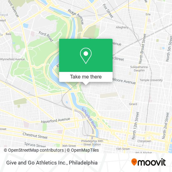 Mapa de Give and Go Athletics Inc.