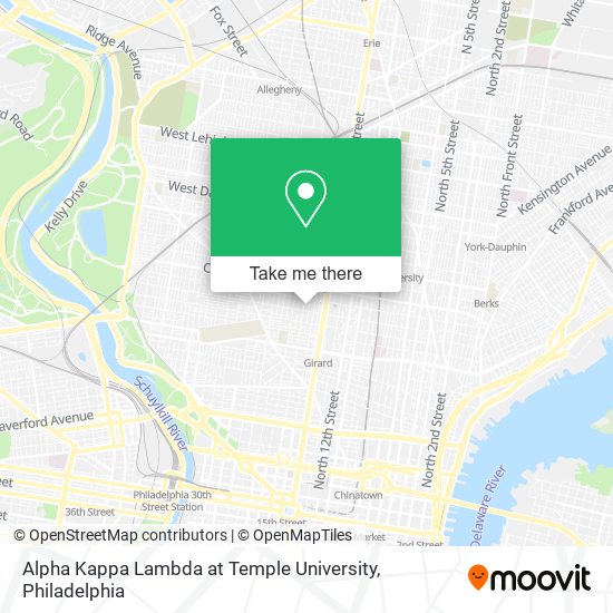 Alpha Kappa Lambda at Temple University map