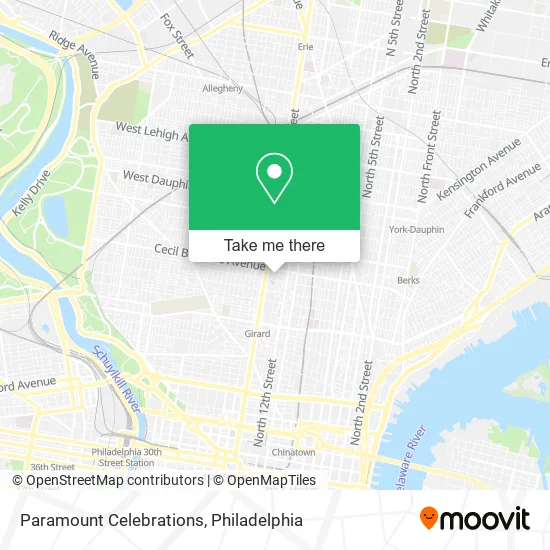 Paramount Celebrations map