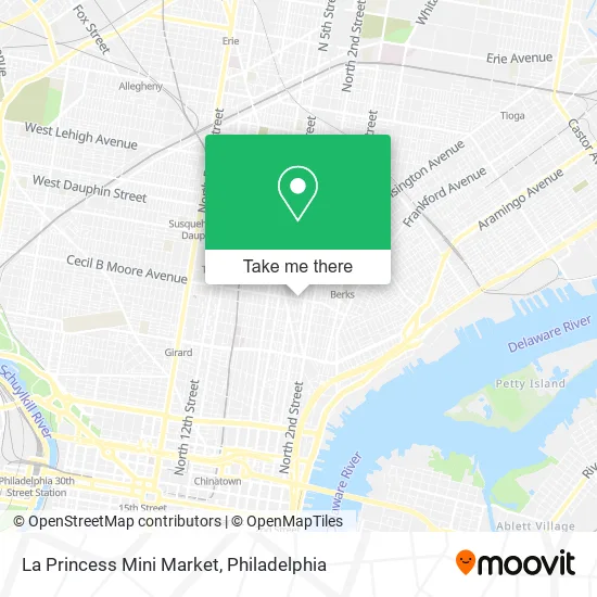 La Princess Mini Market map