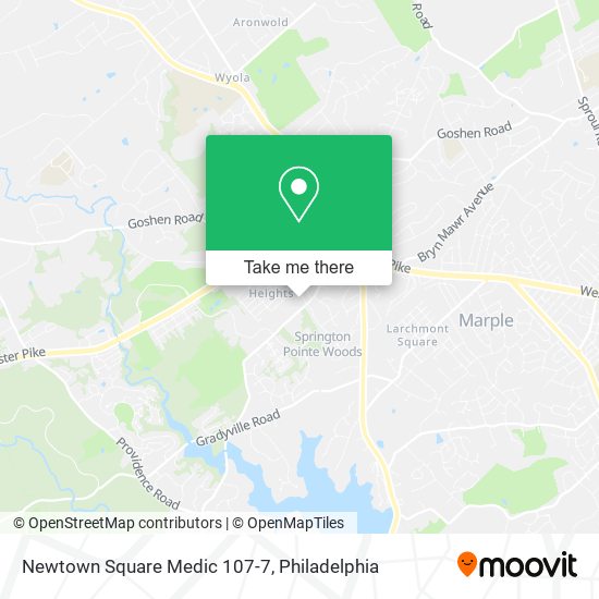 Newtown Square Medic 107-7 map