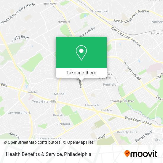 Mapa de Health Benefits & Service