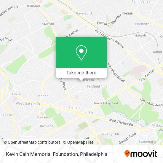 Kevin Cain Memorial Foundation map