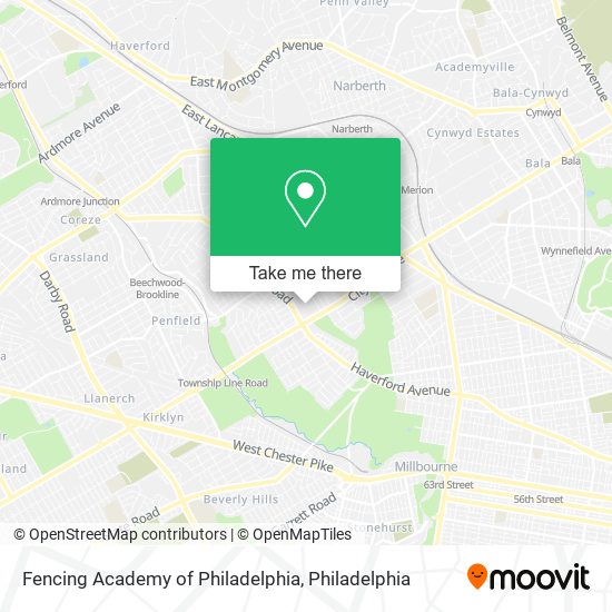 Mapa de Fencing Academy of Philadelphia