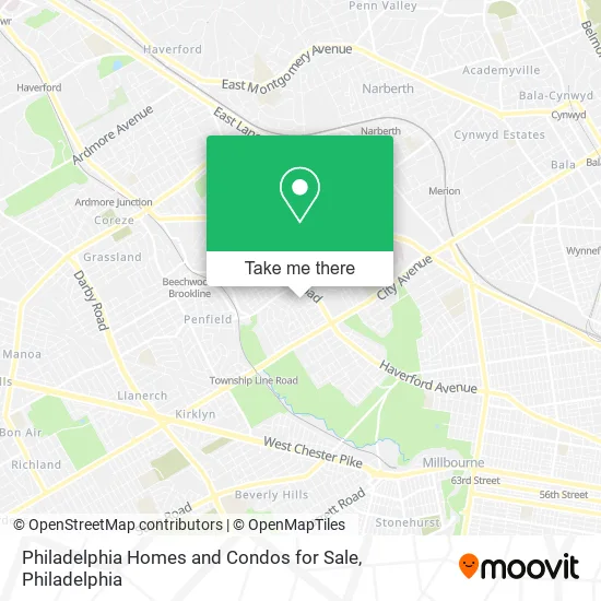 Mapa de Philadelphia Homes and Condos for Sale