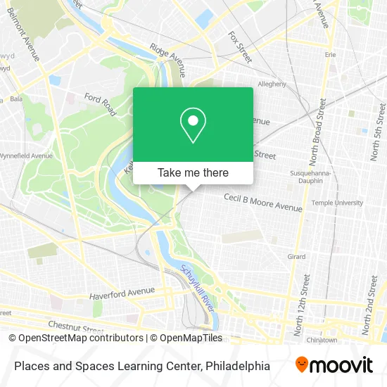 Places and Spaces Learning Center map