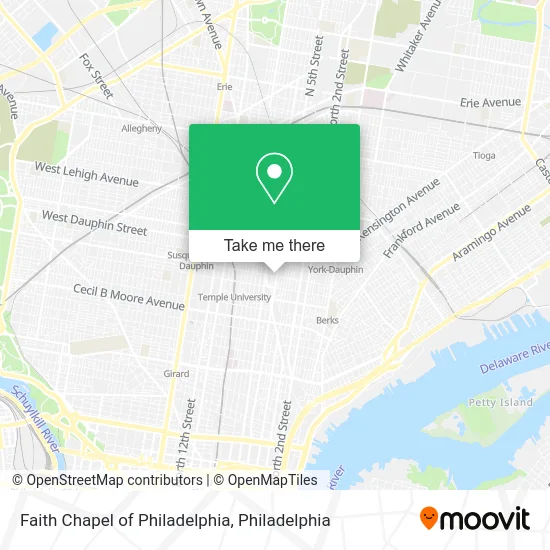 Faith Chapel of Philadelphia map