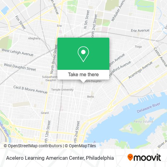 Acelero Learning American Center map